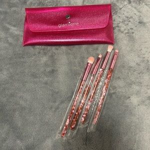 GLAMIERRE Pink Luxe Glitter Eye Brush Collection